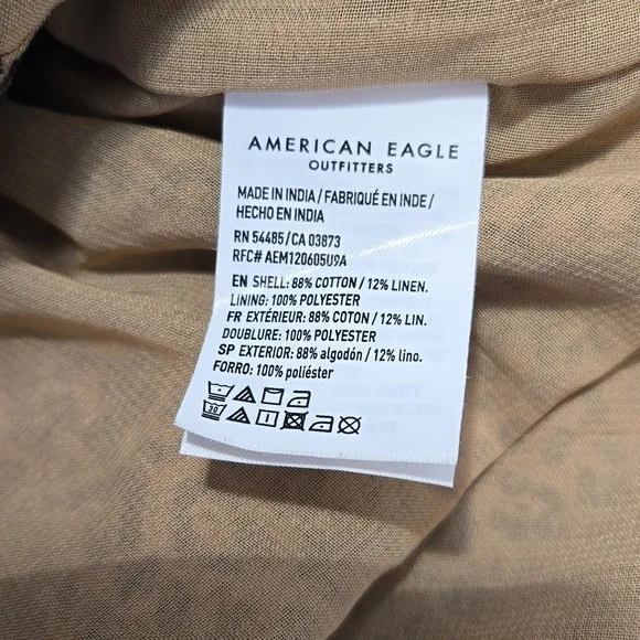 American Eagle Leopard Print Black & Brown Paper Bag Waist Mini Skirt Large - Picture 9 of 9